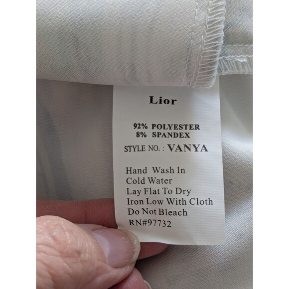 LIOR Paris Vanya Swing Jacket Women XL Cream Purple Swirl Art to Wear Lagenlook - Picture 12 of 14